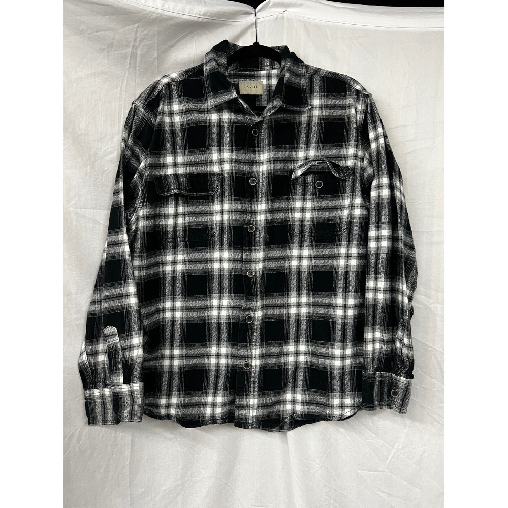 Jachs Monochrome Plaid Button Down Shirt
